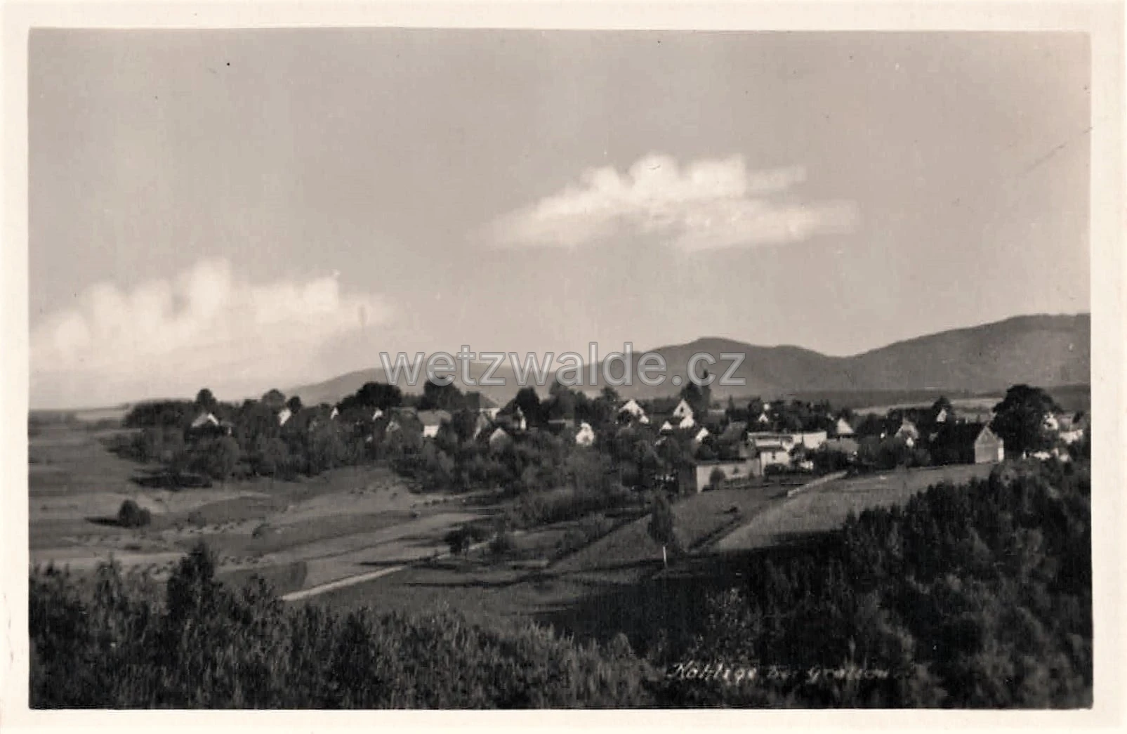 Pohled na Uhelnou v roce 1945.