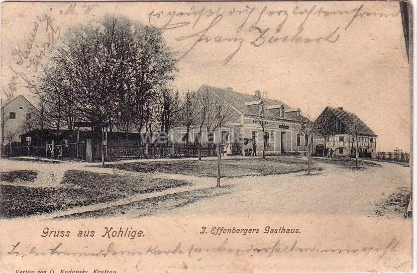 Uhelná v roce 1908.