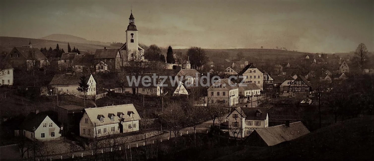 Václavický kostel před rokem 1945.