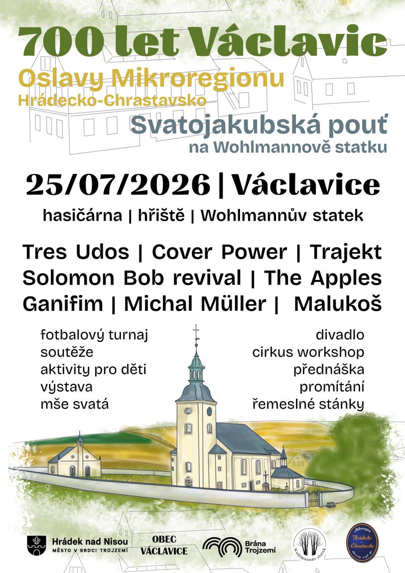 Václavice oslaví 700 let od první písemné zmínky